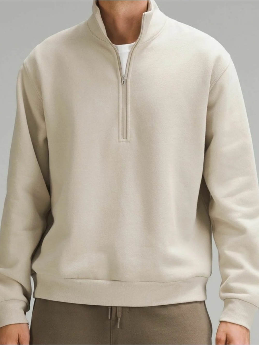 Lululemon Steady State Half Zip Ivory Oatmeal Medium